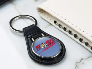 Leather Keychain Durable Glossy Modern Style